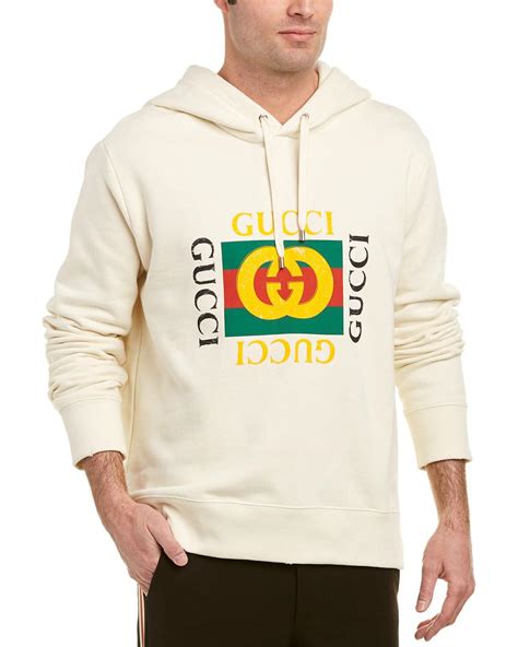 gucci city hoodie|white Gucci logo hoodie men.